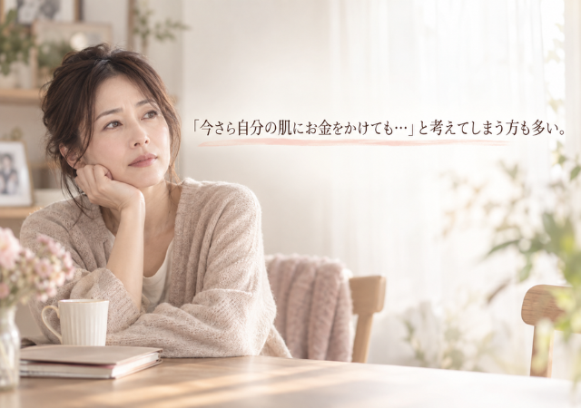 今更自分のお肌にお金をかけても